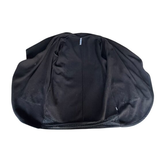 Fabletics Eugenia Coat Women's Sz L Black Open Front Fleece Lined Back Mesh Coat - Picture 9 of 10